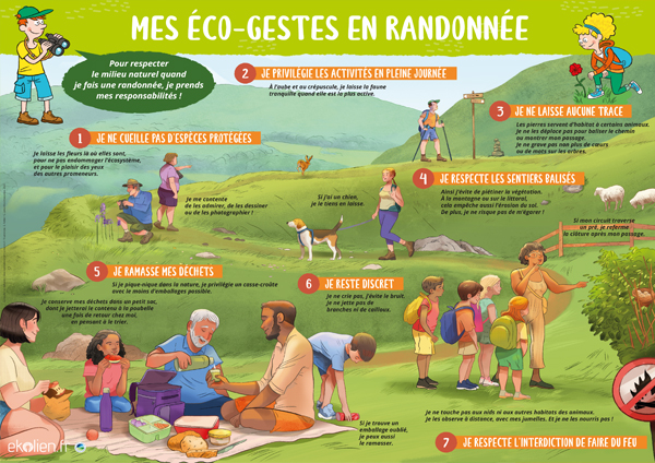 Poster : mes éco-gestes en randonnée